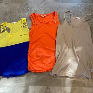 3 tank tops brands are mine, gap and Michael Kors